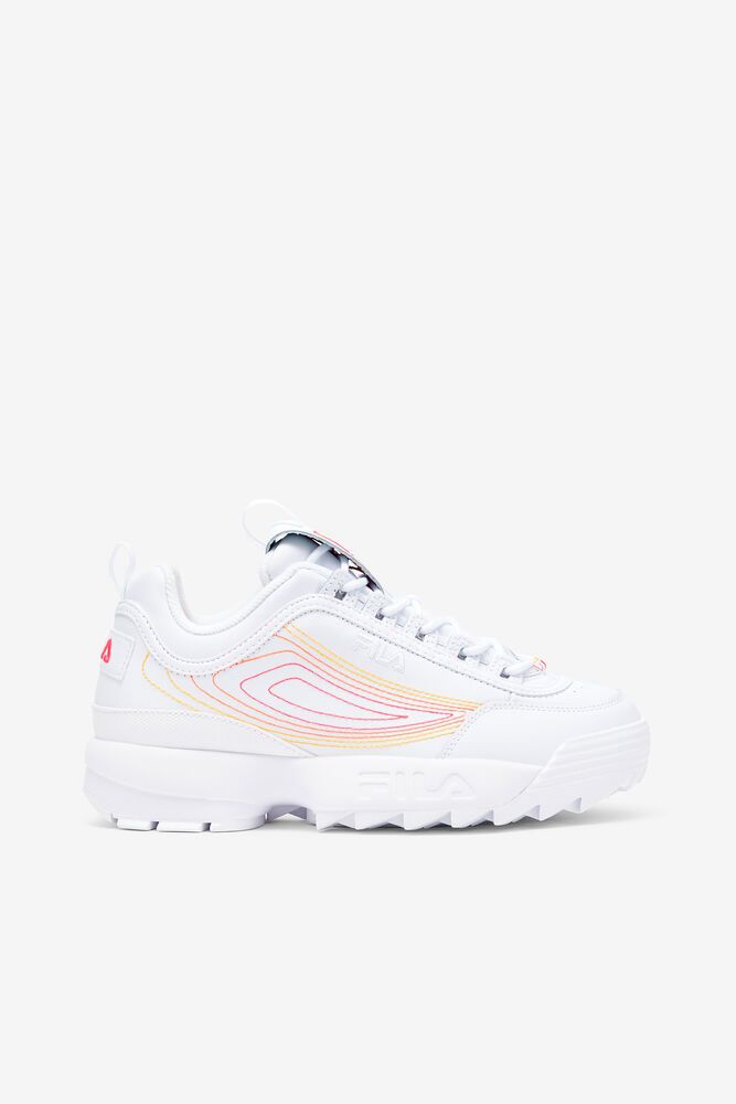 Fila Disruptor 2 Stitch White Sneakers Womens - NZ 28376-UEVZ